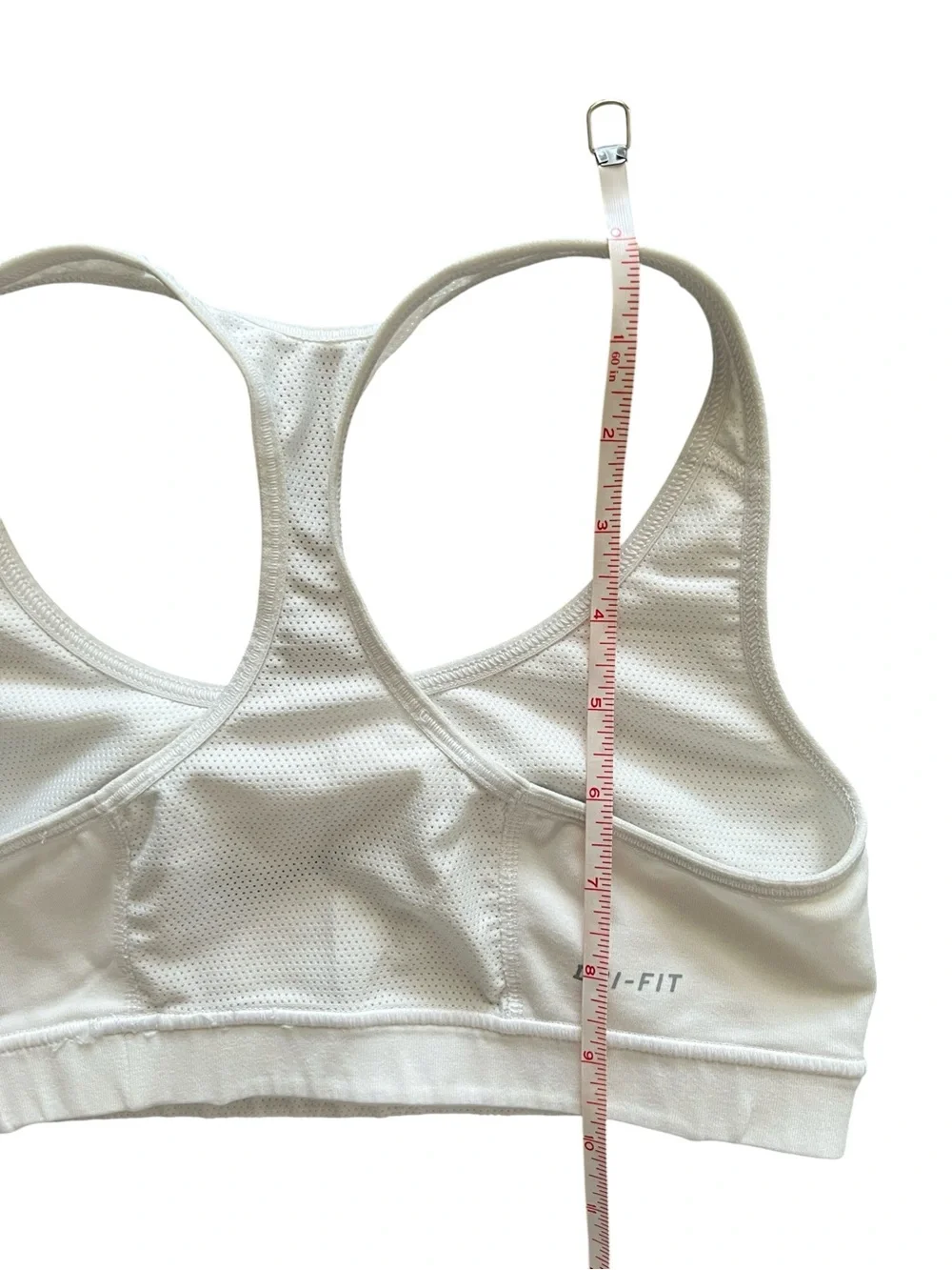 Nike Dri-FIT White Racerback Sports Bra Women’s Medium M Light Support